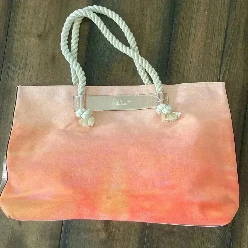 Victoria's Secret Bombshell Sundrenched Cotton Canvas Tote Carryall Bag